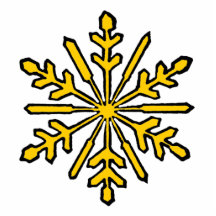 Christmas Ornament Snowflake 1 Gold Photo Cutouts