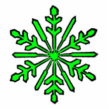 Christmas Ornament Snowflake 1 Green Photo Cutouts