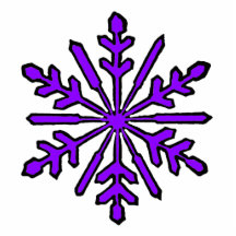 Christmas Ornament Snowflake 1 Purple Photo Cut Outs