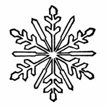 Christmas Ornament Snowflake 1 White Cut Outs