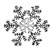 Christmas Ornament Snowflake 2 Black Photo Cut Outs