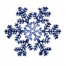 Christmas Ornament Snowflake 2 Blue Photo Cut Outs