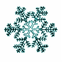 Christmas Ornament Snowflake 2 Cyan Photo Sculptures