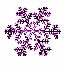 Christmas Ornament Snowflake 2 Magenta Photo Cut Out