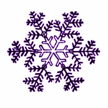 Christmas Ornament Snowflake 2 Purple Acrylic Cut Outs