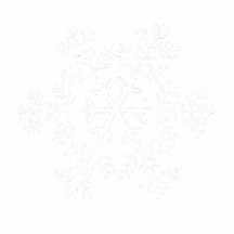 Christmas Ornament Snowflake 2 White Photo Cutouts