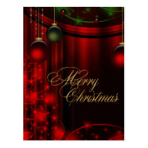 Christmas Ornaments Holiday Postcard