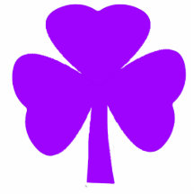 Christmas Ornaments Shamrock Purple Acrylic Cut Out
