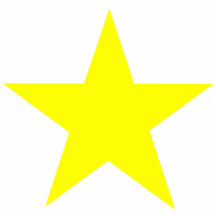 Christmas Ornaments Star Yellow Photo Cut Outs