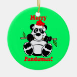 Christmas panda christmas tree ornament