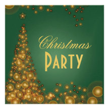 Christmas Party invitations, champagne bubbles