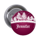 Christmas Party Name Tags Hot Pink buttons
