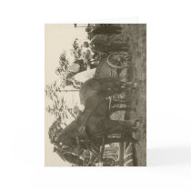 Christmas party with Santa Claus in a chariot, c. Card