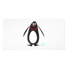 Christmas Penguin Photo Card Template