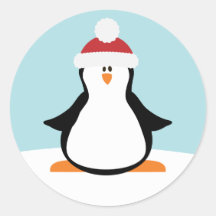 Christmas Penguin Stickers