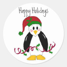 Christmas Penguin Stickers