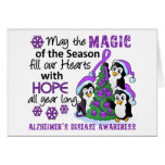 Christmas Penguins Alzheimer's Disease Greeting Cards