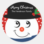 Christmas Personalised Sticker - Snowman