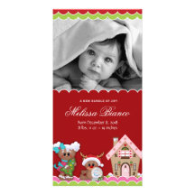 Christmas Photo Card Gingergread & Reindeer