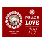 Christmas Photo Postcard - Peace, Love, and Joy