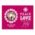 Christmas Photo Postcard - Peace, Love, and Joy