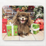 Christmas - Pomeranian - Fred Mousepad