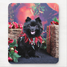 Christmas - Pomeranian - Mazie Mouse Pad