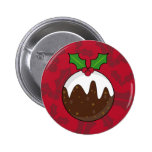Christmas Pudding Button Badge