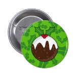 Christmas Pudding Button Badge