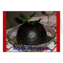 Christmas Pudding Greeting Card
