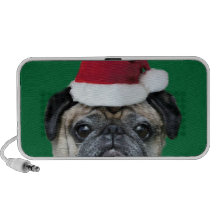 Christmas pug doodle speaker