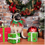 Christmas - Pug - Lily Lou Photo Cutout