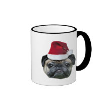 Christmas pug mug