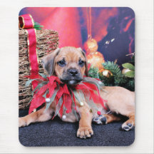 Christmas - Puggle - Gus Mousepads