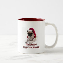 Christmas Pugs and Kisses Coffee Mugs