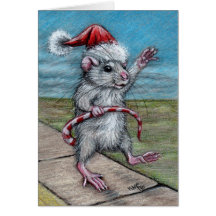 Christmas Rat holiday card