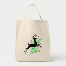 Christmas Reindeer Canvas Bag