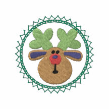 Christmas Reindeer Embroidered Shirt