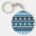 Christmas Reindeer Stripe Keychain