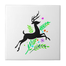 Christmas Reindeer Tile