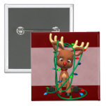 Christmas Rudolph the Red Nosed Reindeer Button