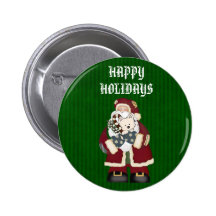 Christmas Santa Button