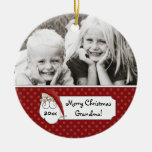 Christmas Santa Claus Grandma Photo Personalised Christmas Tree Ornaments
