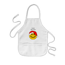 Christmas Santa Smiley Face Apron