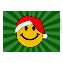 Christmas Santa Smiley Face Cards