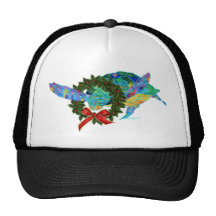 Christmas Sea Turtle Trucker Hats