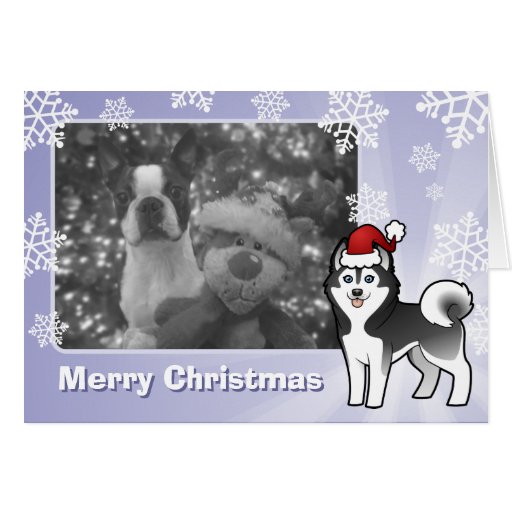 Christmas Siberian Husky / Alaskan Malamute Greeting Card