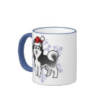 Christmas Siberian Husky / Alaskan Malamute Coffee Mugs