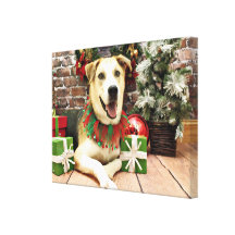 Christmas - Siberian Husky X - Harley Gallery Wrapped Canvas