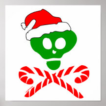 Christmas Skull Crossbones Posters